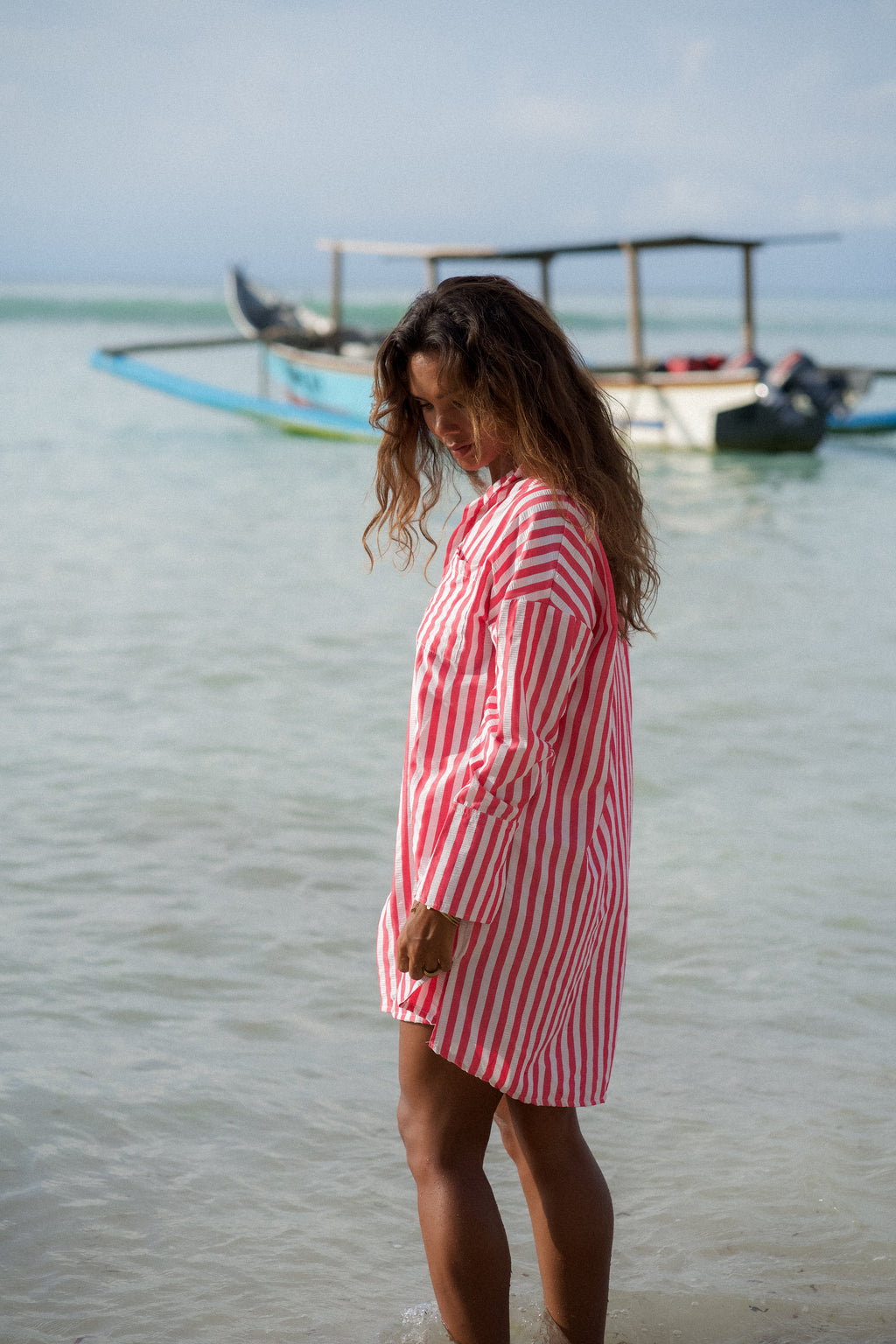 STRIPE SHIRT DRESS PREORDER JULY