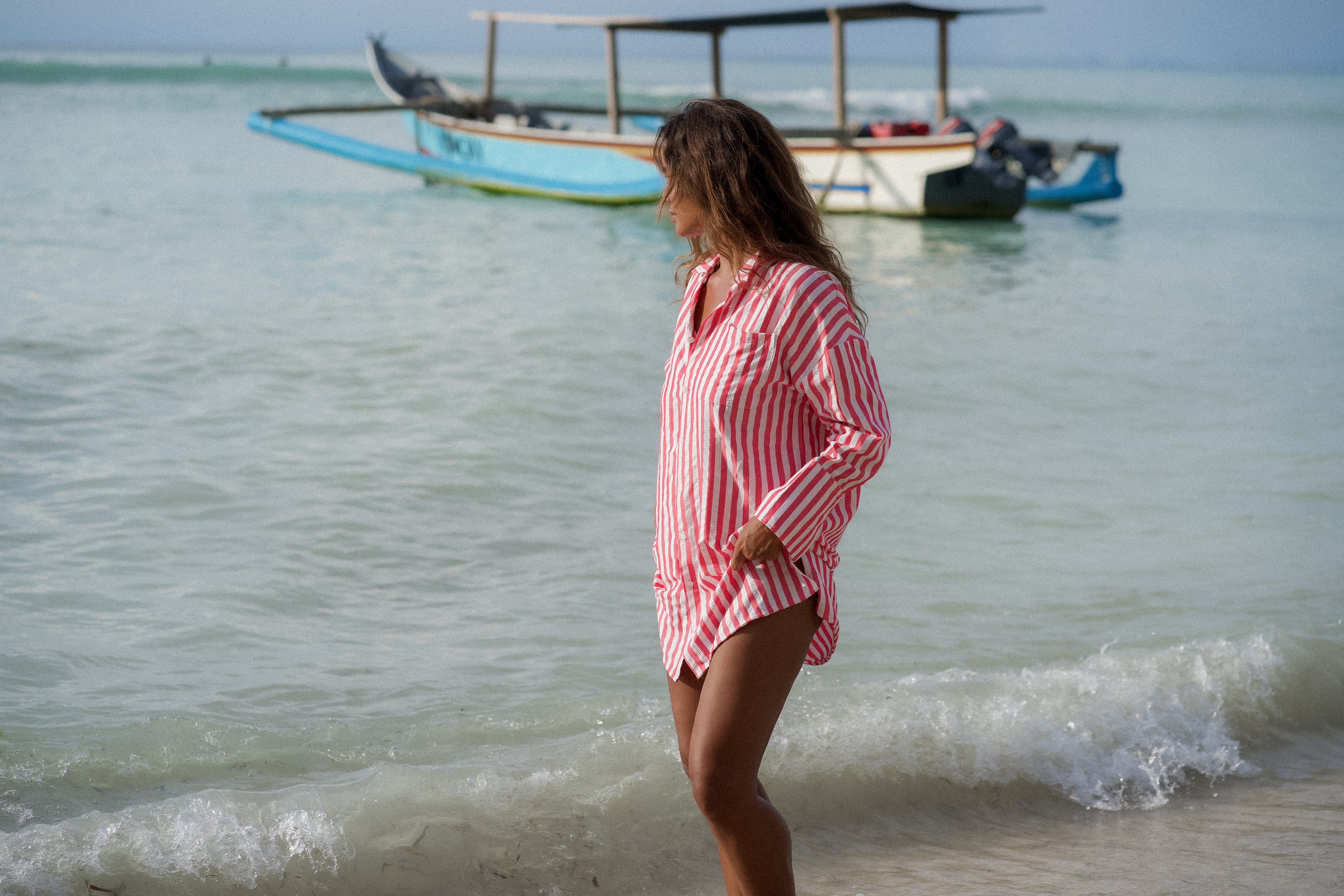 STRIPE SHIRT DRESS PREORDER JULY