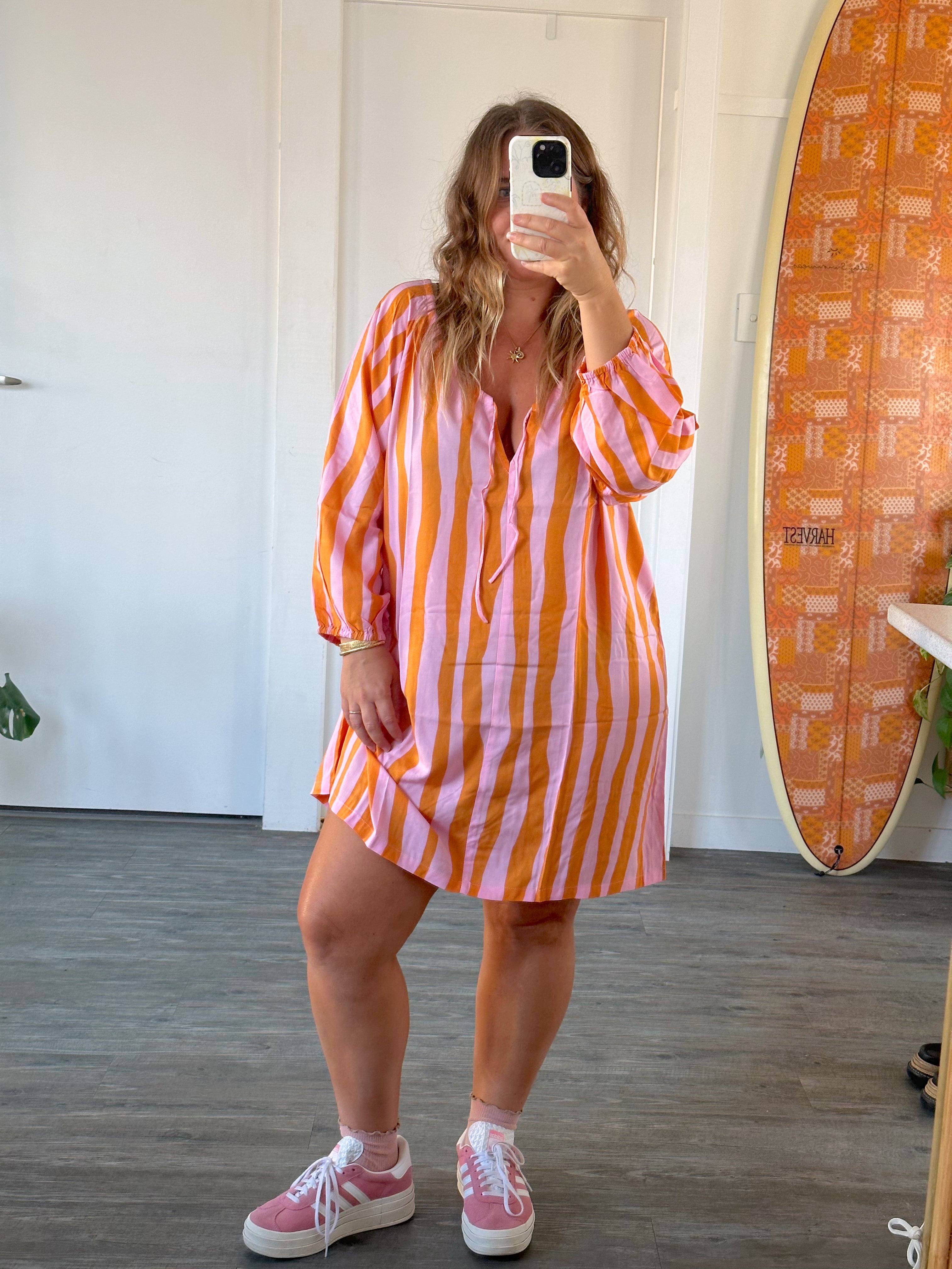 SHERBET ZAG STRIPE SMOCK