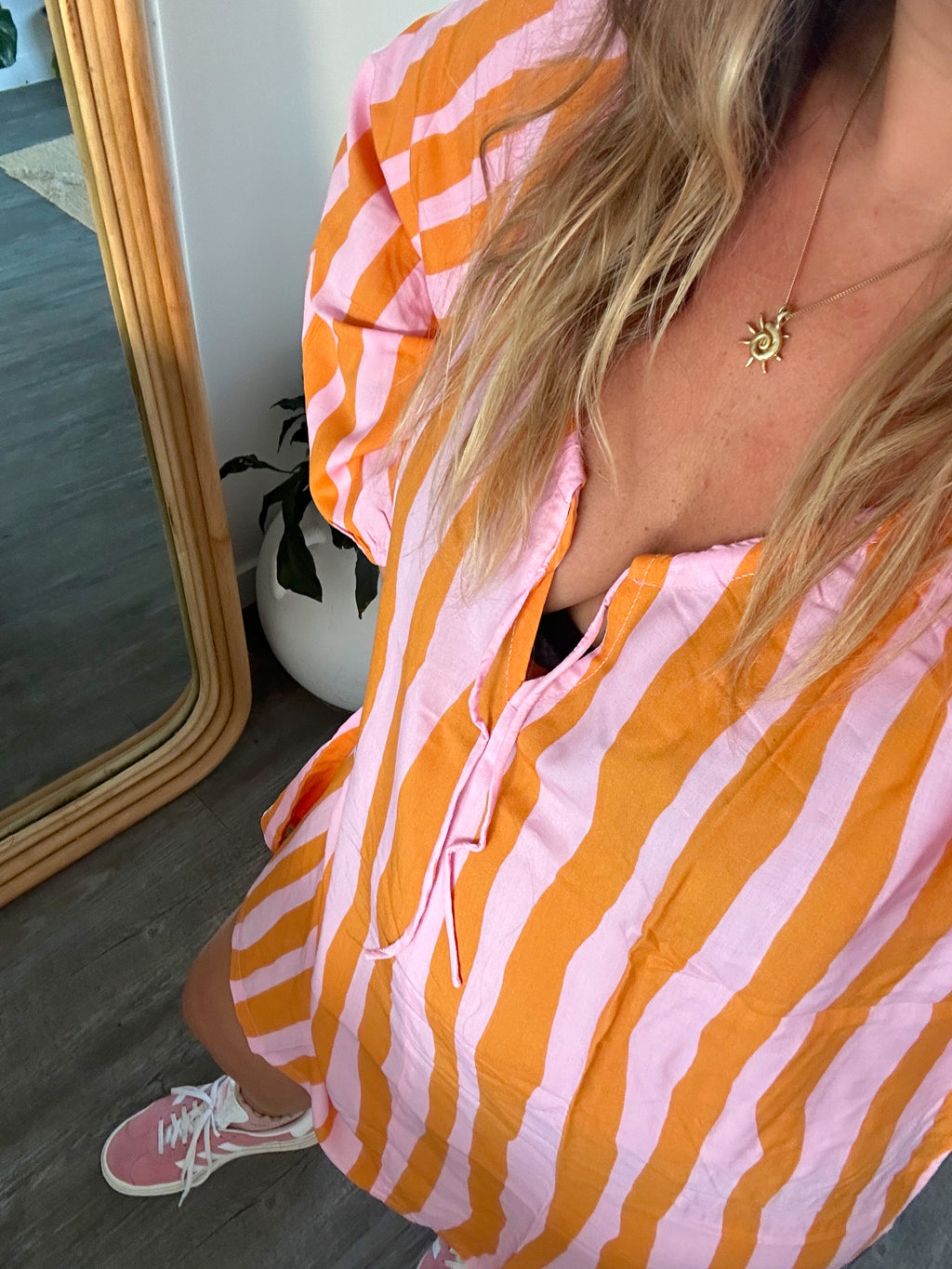 SHERBET ZAG STRIPE SMOCK