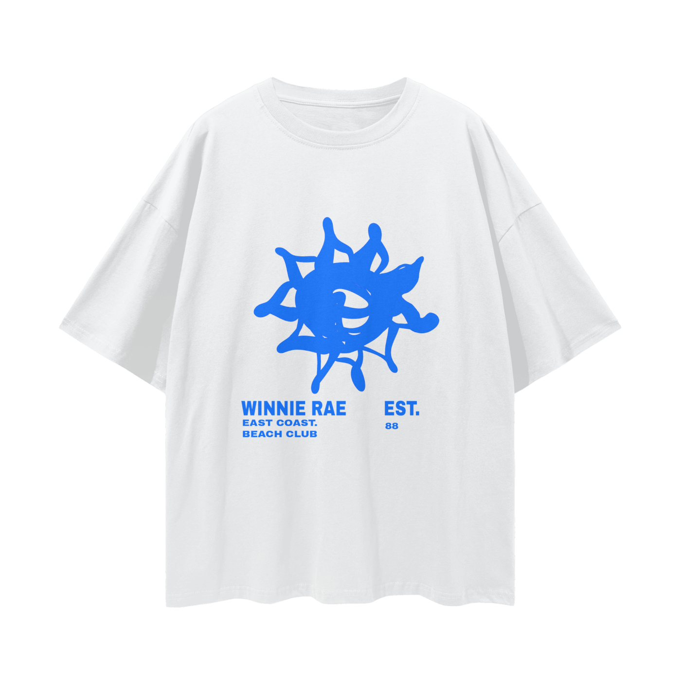 EAST COAST COWGIRL BEACH CLUB TEE - BLUE